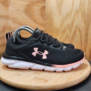 Under Armour Black and Pink Athletic Shoes